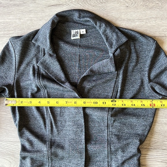 80s Max Studio Gray knit jersey Pantsuit Slinky Relaxed Silhouette - Picture 14 of 17